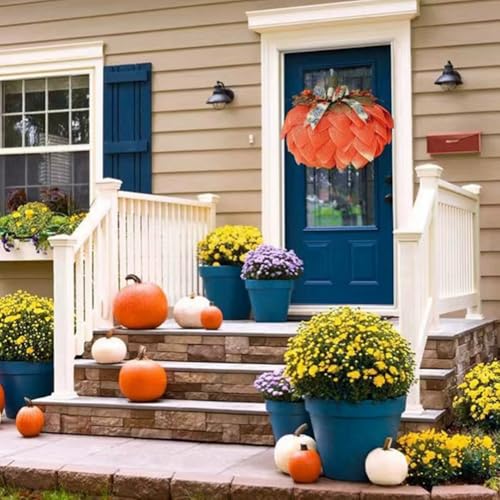 Couronne de citrouille d'automne pour embellir une façade terne facilement - 4