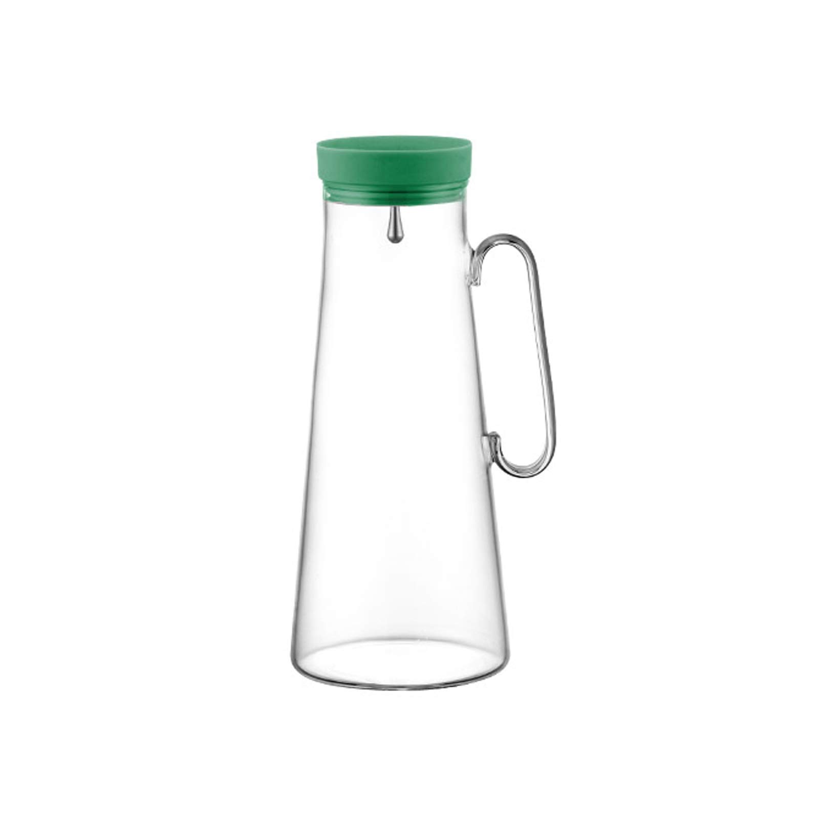 Jarra Agua Fria Jarra de vidrio de gran capacidad con tapa de vidrio resistente al calor de la tapa de silicona Tapa ajustable del filtro de acero inoxidable práctico Tamaño ajustable Jarra Agua Detox
