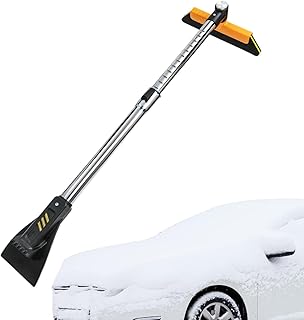 Raspador e escova de neve para carro - Raspador de gelo de pára-brisa extensível com escova rotativa de 360°,de pára-brisas para segurança na direção de caminhões, SUV, minivans, veículos Gonipol