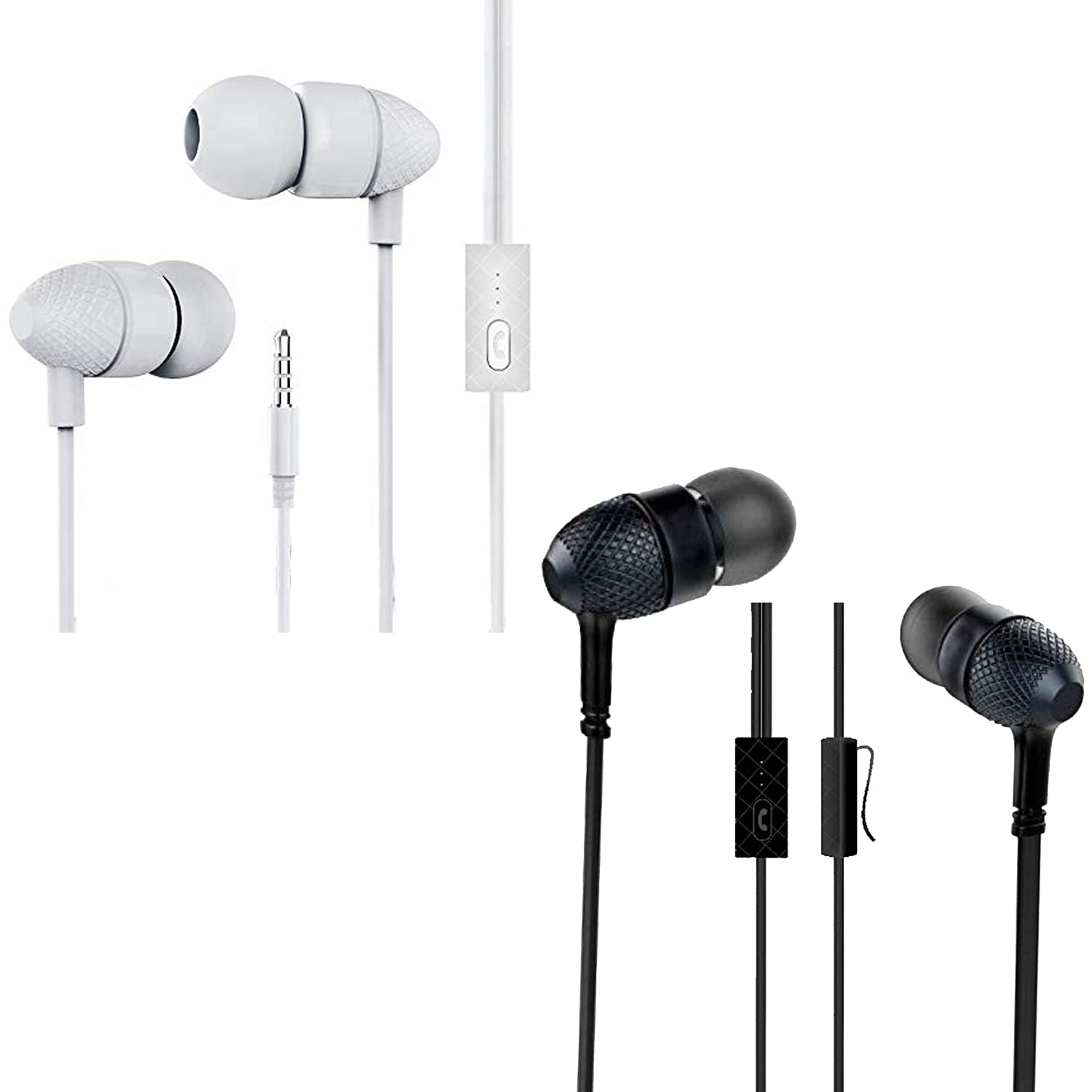 JK Paradise Black and White Combo Universal Earphone in Ear Headphone Headset Earphone with Mic Compatible for All Smartphone (B09H8BY132) Amazon Price History, Amazon Price Tracker