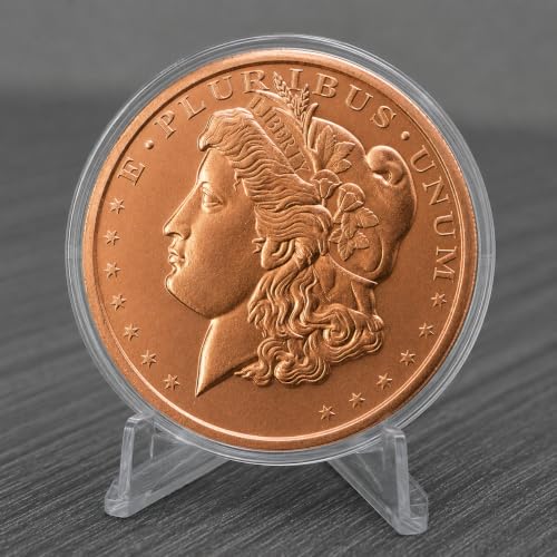 Image of Morgan Dollar Design 1 oz Pure .999 Copper Round Collectible Coin in Capsule