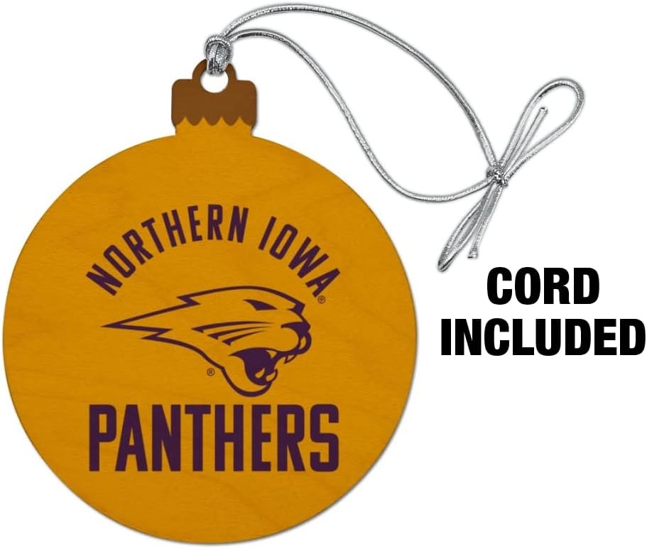 GRAPHICS & MORE Northern Iowa Panther Wood Christmas Tree Holiday Ornament - Image 2