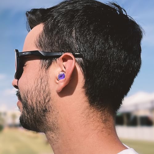 Image of Eargasm High Fidelity Hyperviolet Purple Earplugs for Concerts, Festivals, Musicians, DJs, Night-Life, Motorcycle Hearing Protection - Reusable Ear Plugs for High Fidelity Noise Reduction up to 21 dB