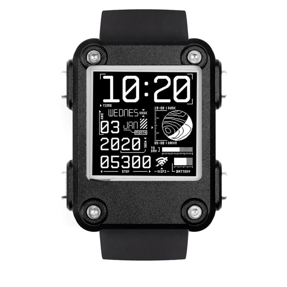 BeisDirect Watchy 2.0 PLUS ESP32 Programowalny Smart Watch Open Source elektroniczny zegarek Smart Wearable Bransoletka z ekranem atramentowym Open Source (metalowa obudowa)