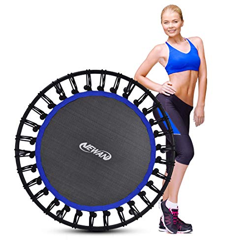 Newan 40" Silent Mini Trampoline Fitness Trampoline Bungee Rebounder Jumping Cardio Trainer Workout for Adults (Max. Load 330lbs) (Renewed)