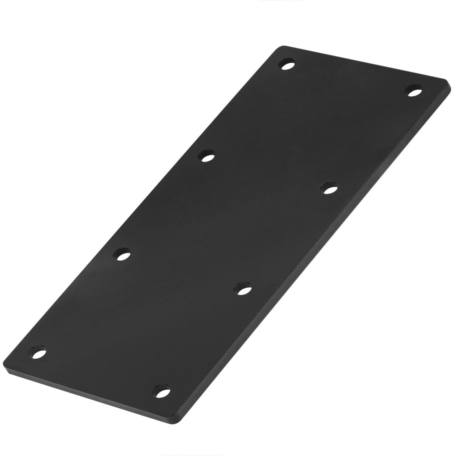 2 soportes de reparación rectos planos negros de 12 x 5 pulgadas, reparación de placas, fijación de esquina