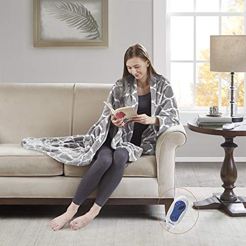 Buy Beautyrest Ogee Printed Plush Electric Blanket for Cold Weather