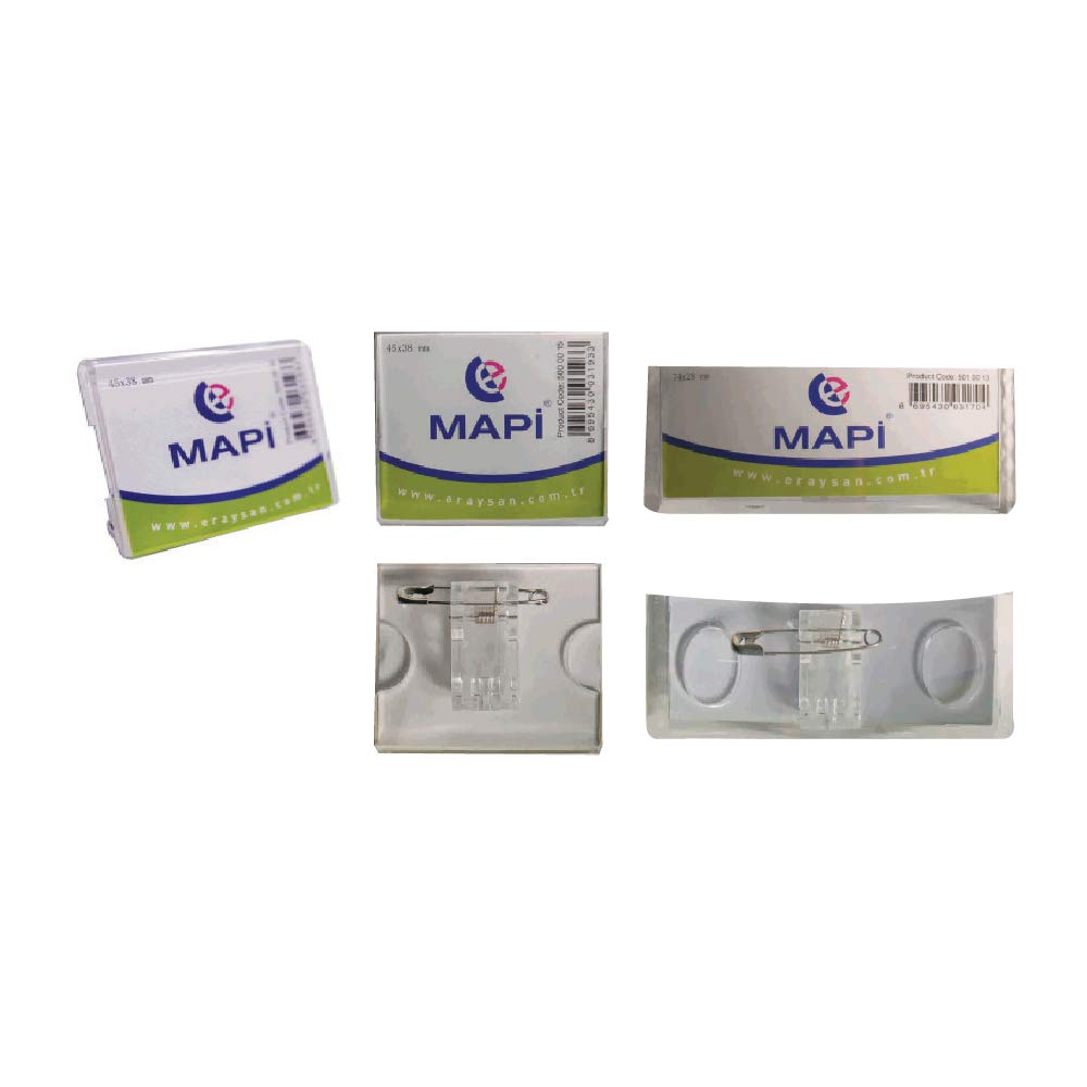 Mapi K02 Şeffaf İsimlik, 74 X 25 mm Dikdörtgen 25 Adet