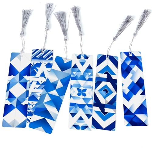 Cadeau drapeau Israël : coffret de 6 marque-pages à pompons pour faire plaisir