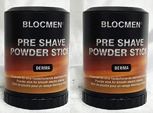 Preisvergleich Produktbild Save! TWO Pre-Shave Powder Stick Derma Bloc by Blocmen by Shavetronics