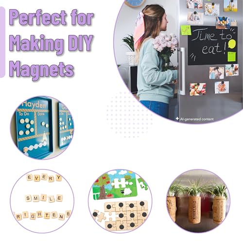 Image of Mr. Pen- Self Adhesive Magnet Dots, 200 pcs, Flexible and Extra Thin | 0.8 inch Diameter x 0.37 inch Thickness, Magnetic Dots with Adhesive Backing, Perfect for Crafts, DIY Projects & Decorative Magnet