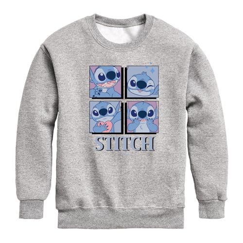 Disney - Lilo & Stitch - All The Expressions of Stitch - Toddler & Youth Crewneck Fleece Sweatshirt - Main Image