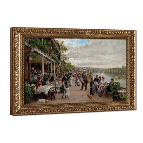 Tableau haut de gamme Le dimanche au Bas-meudon impression sur toile