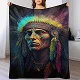 LTTTT Indien Decke Flannel Sofadecke Strandtuch Teppich Picknickdecke Weich Umhang Für Schlafzimmer, Alle Jahreszeiten 140×180cm