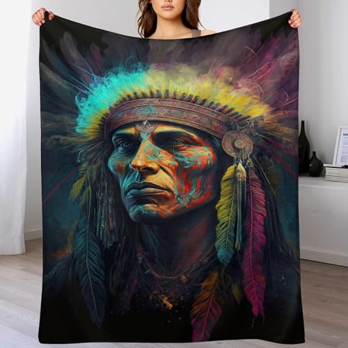 LTTTT Indien Decke Flannel Sofadecke Strandtuch Teppich Picknickdecke Weich Umhang Für Schlafzimmer, Alle Jahreszeiten 140×180cm