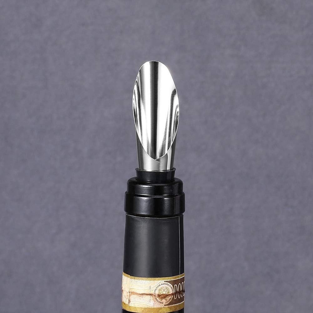 4pcs Wine Bottle Accessories Pour Spout Stopper Liquor Pourers Free Flow Stoppers Keep Fresh Saver Sealing Bar Tools