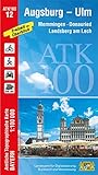  ATK100-12 Augsburg-Ulm (Amtliche Topographische Karte 1:100000): Memmingen, Donauried, Landsberg am Lech, Augsburg Westliche Wälder, Schwäbische Alb, ... Topographische Karte 1:100000 Bayern)