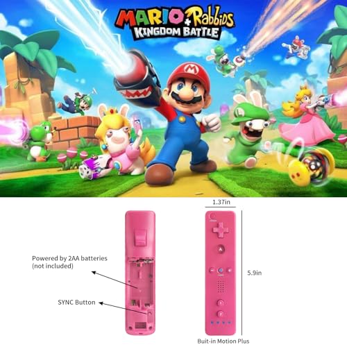 Image of TechKen Wii Controller 2 Pack, Wii Remote Controller with Silicone Case and Wrist Strap, Wii Remote Controller for Wii /Wii U