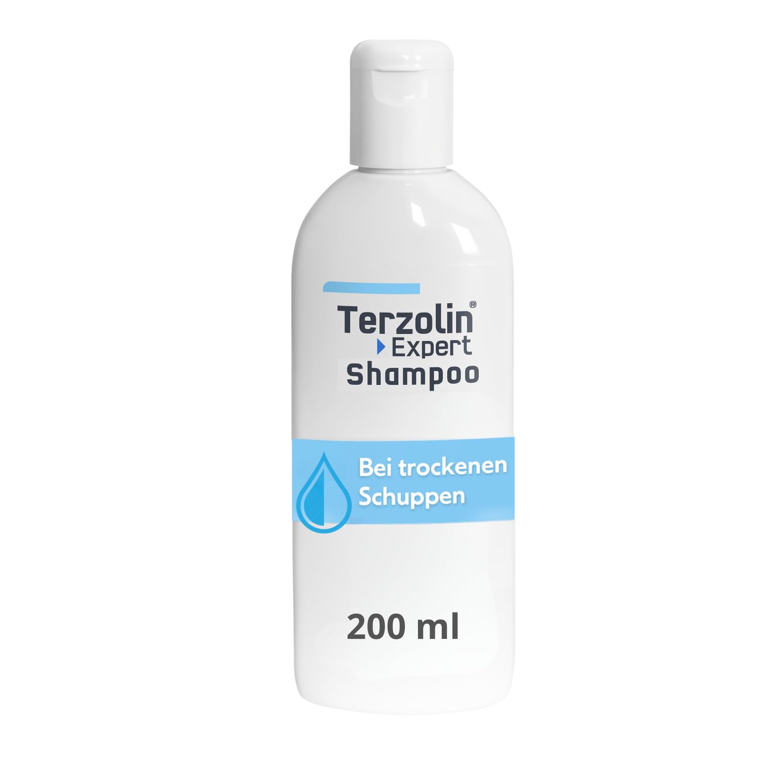 Terzolin Expert Schuppen-Shampoo bei trockener Kopfhaut, Juckreiz und Schuppen, Kosmetikum mit innovativer Pflegeformel, auch bei zu Ekzemen neigender Kopfhaut geeignet – 1 x 200ml