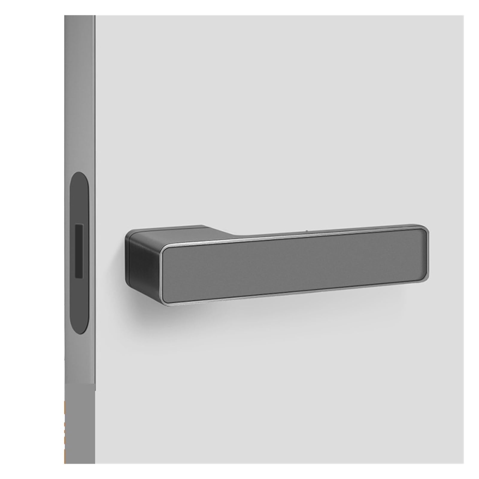 ZONSHJDKR Invisible Door Lock with Built-in Emergency Hole for Wooden Keyless(Gris)