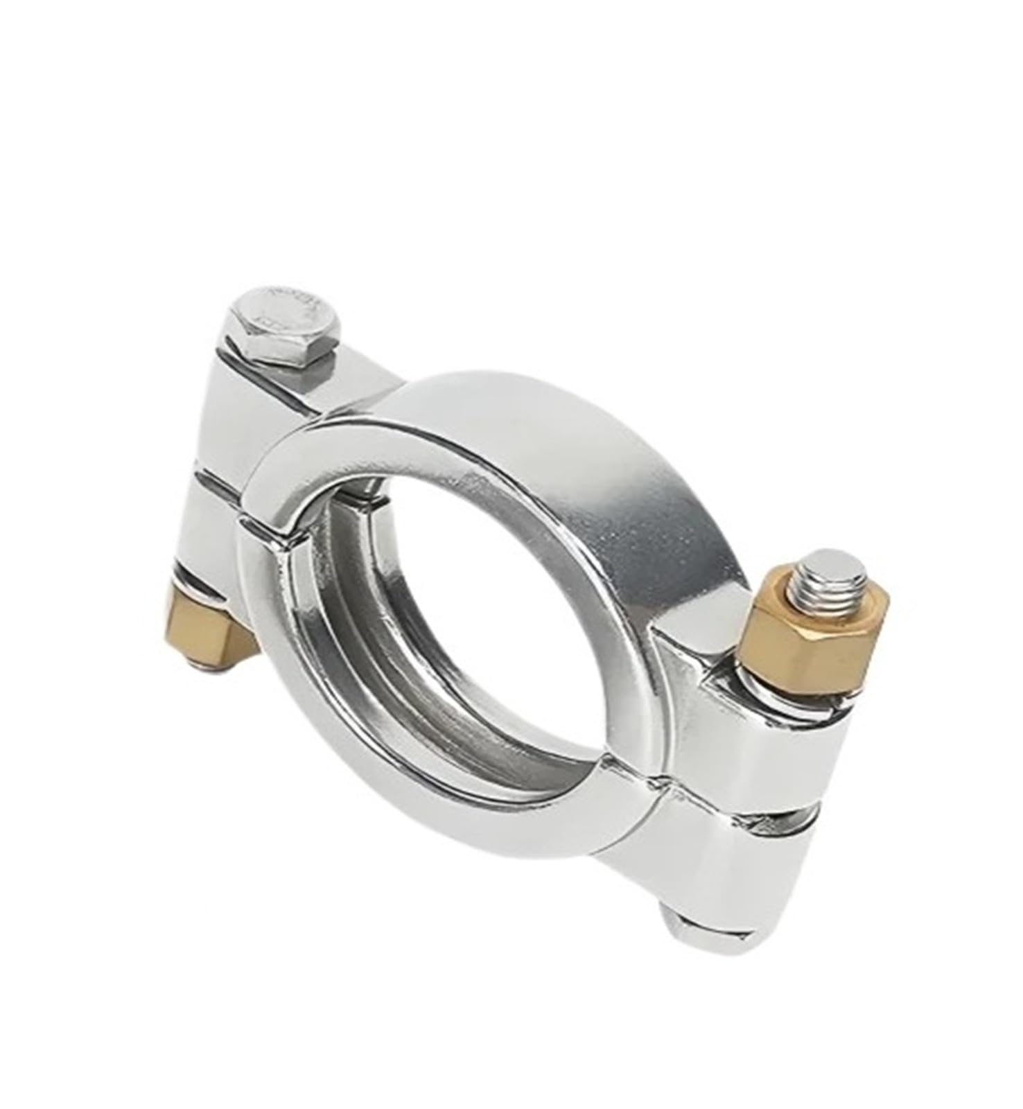 Hqycl One Color 38/51/63/76Inch Sanitary High Pressure Tri Clamps Stainless Steel 304 Middle Type Ferrule For Homebrewing Distillation(51Mm)