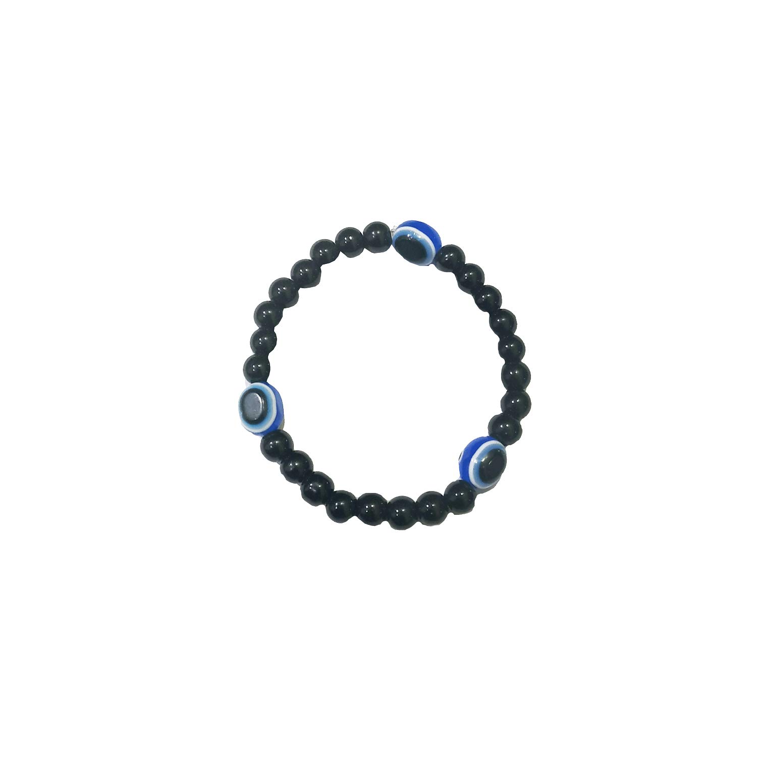 Salvus APP SOLUTIONS Natural Black Stone Wrist Band With Plastic Beads For Men & Women (Free Size) (B07NQN89T2) Amazon Price History, Amazon Price Tracker