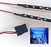 Top LED LED Personnalisation Boitier Pc Kit Éclairage (30 LED X 2 - 50Cm Bandes) Molex - Bleu Vif, 40cm