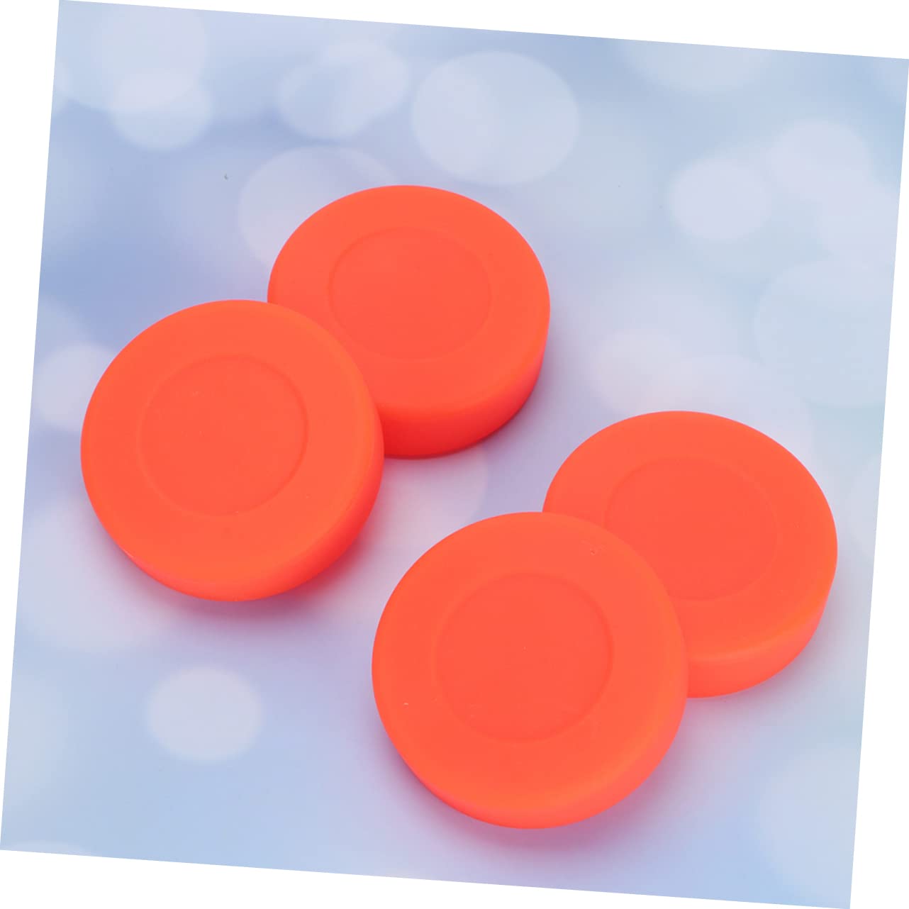 BESPORTBLE 10 Pcs Adjustable Hardness Rubber Ice Hockey Matte Finish Sports Supplies for Roller and Street Hockey for Adults and Over Years Old Orange