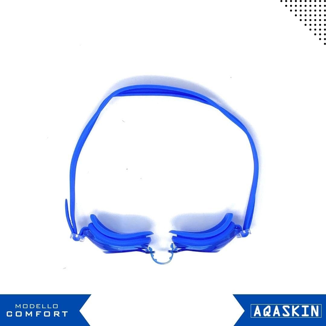 Occhialini Nuoto Professionale Modello COMFORT - SCONTI QUANTITÀ - Anti-Perdita - Piscina e Mare per Adulti e Bambini, Ponte Nasale e Fascia Elastica Regolabili.