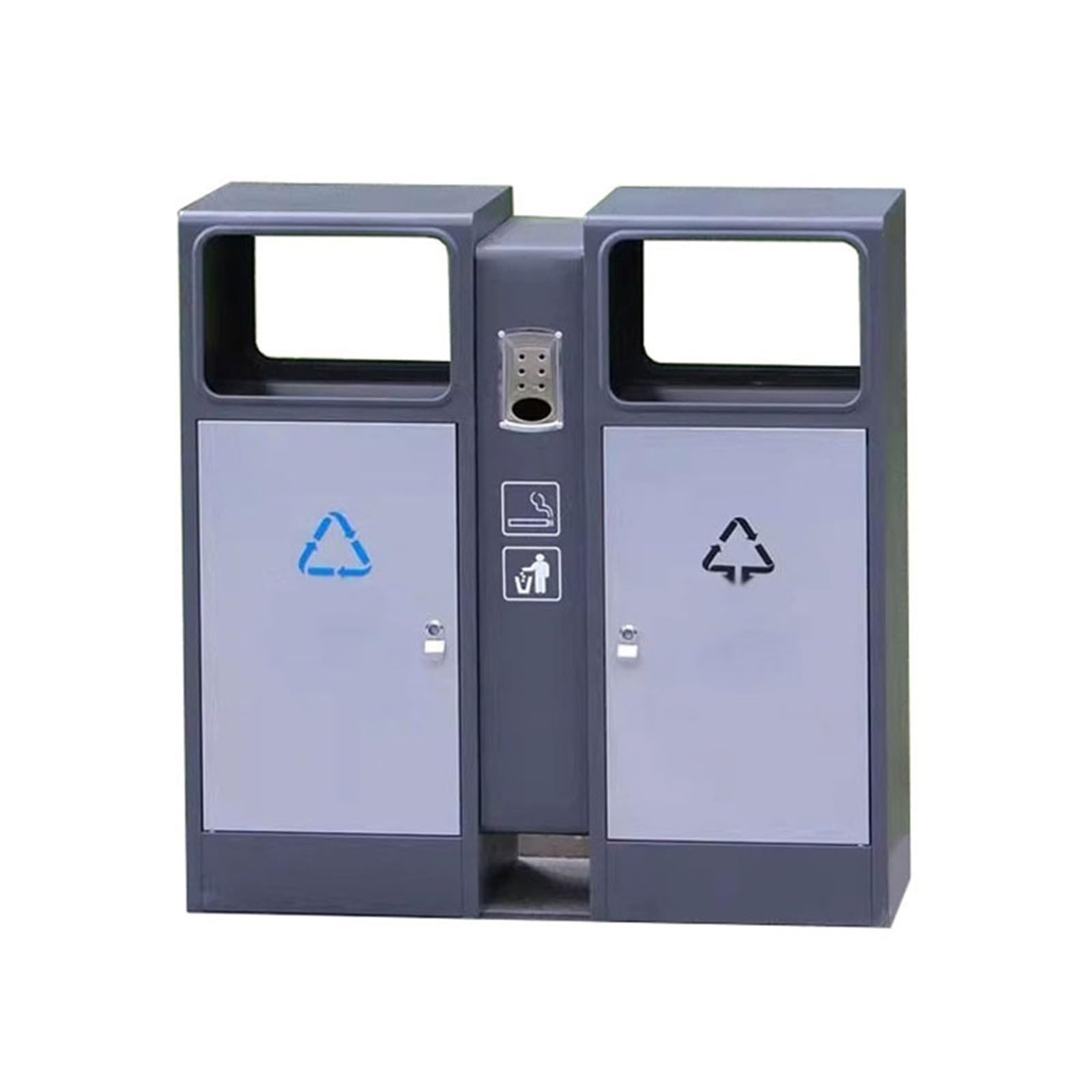 Papelera de Reciclaje Cubo de Basura clasificado Cubo de Basura de Acero galvanizado