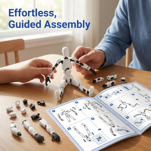 Image of Dummy 13 3D Printed Articulated Robot Action Figure, 5.5 Inch Fully Poseable Model, DIY Collectible Assembly Toy