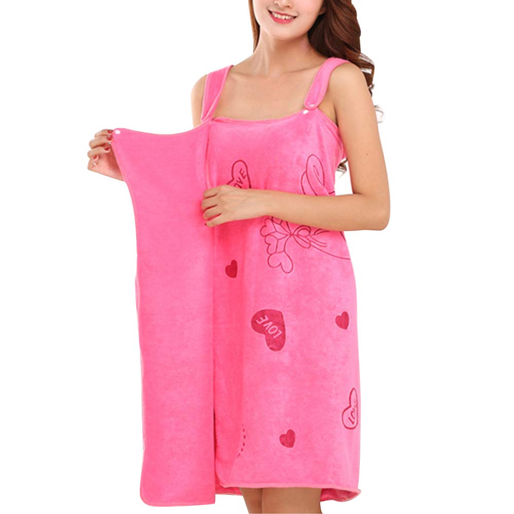 Women Bathrobe Bath Towel Wrap Soft Wearable Water Absorbent Bathing Skirt for Sauna Spa Shower