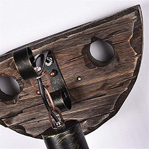 Lámpara de pared de madera para pasillo y cafeterías retro E27 5