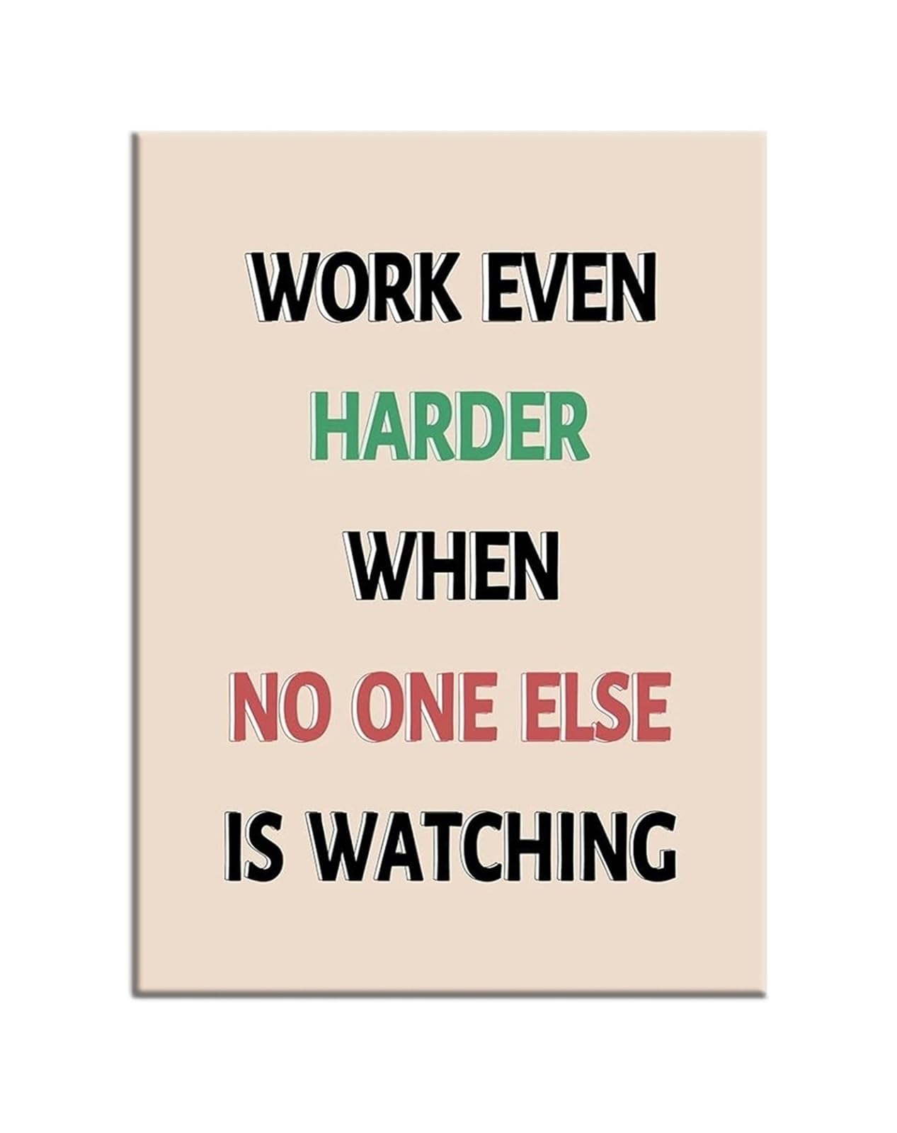 EKFBQBGW Inspirational Quotes Canvas Wall-Art Motivational Poster for Teens Entrepreneur Hustle Mindset Bedroom Decor Wall-Art(Unframed,08x12inch(20x30cm))