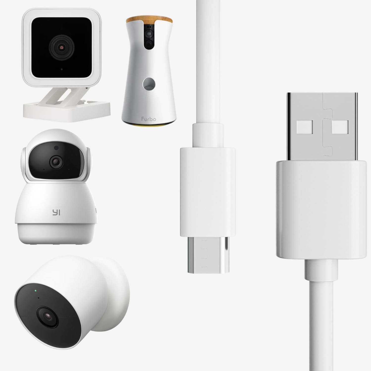 PluX Cavo Alimentazione Micro USB 10mt – Prolunga Per Telecamere Di Sicurezza Wyze, Blink, Nest Cam E Altri - 3