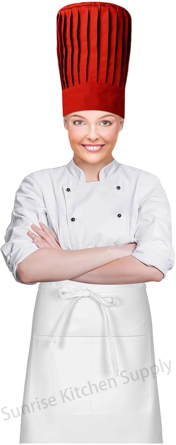 Tall Chef Hat in Red - Image 6
