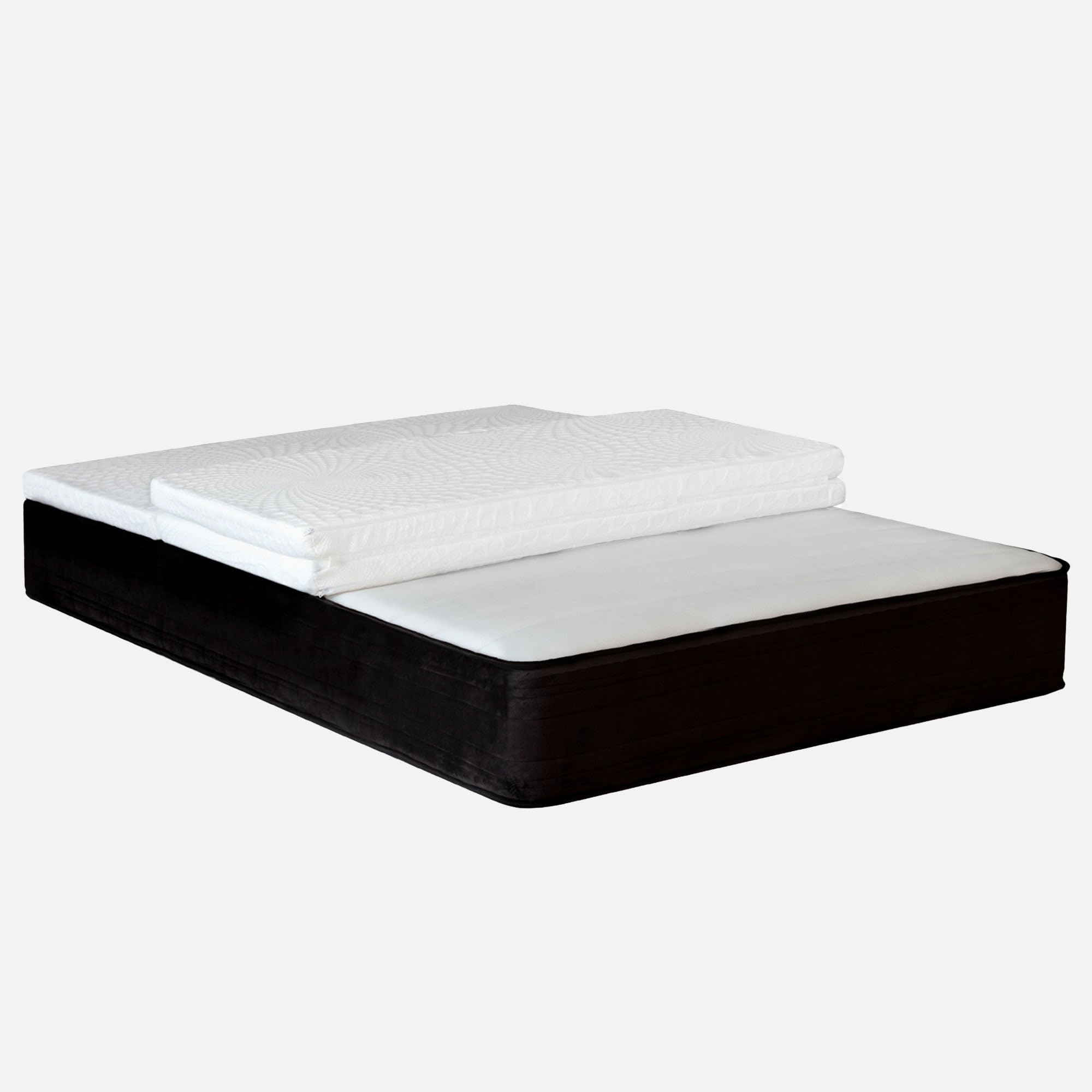 Topper Viscoelástico Plegable - Sobrecolchón de Espuma Transpirable - Tratamiento Aloe Vera - Funda Lavable - 90 x 190 cm.