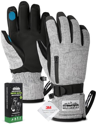 Hikenture 3M Thinsulate Waterproof Ski Gloves