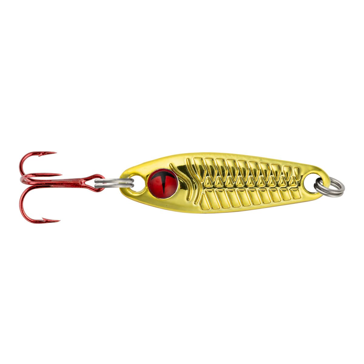 Northland Tackle Tungsten Buck-Shot Rattle Spoon, Fast-Sinking Ice Fishing Spoon with Loud Brass Rattle, 12 Colors, ⅛ Oz, ¼ Oz, ⅜ Oz Lure Sizes