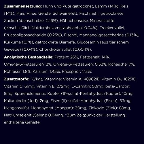 Eukanuba Hundefutter mit Lamm & Reis für kleine und mittelgroße Rassen - Trockenfutter für Senior Hunde, 2,5 kg