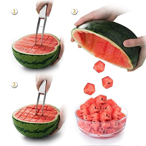 Watermelon cutter et coupe pastèque pour cube de melon rapide et salade de fruits - 5