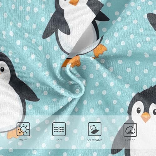 Girls Panties, Cute Cartoon Penguins Toddler Girl Briefs, Cotton Girls Underwear, 2T–8 Years3