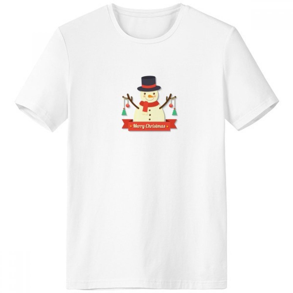 T-shirt blanc sans étiquette Homme Joyeux Noël grande taille XXXL confortable - 4