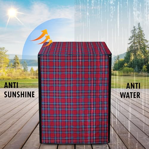 Image of Lithara Front Load Fully Automatic Washing Machine Cover for LG, Samsung, IFB, Whirlpool, Suitable for 7 kg & 7.5 KG - Waterproof, Dustproof Cover (Print-6)