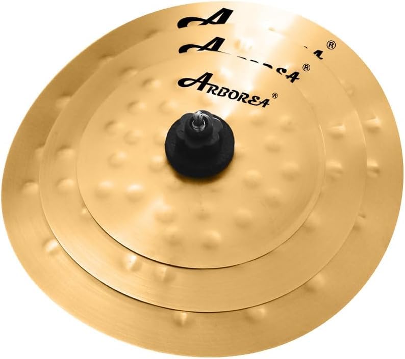 Arborea Smack Stack Cymbal Pack 9'11'13' 3Piece Effect Sound Golden Hero Clap Stack Drum Cymbals for...