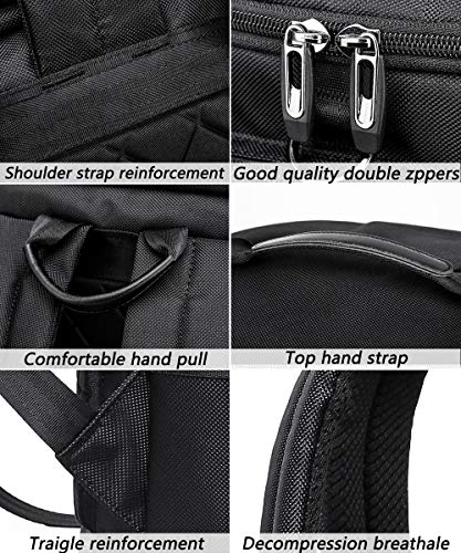 KAKA Travel Duffel Backpack, Outdoor Travel Bag with Shoe Compartment, Laptop Bookbag Weekender Overnight Carry On Daypack Water-Resistant College Bookbag Camping Rucksack Luggage for Men and Women…