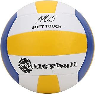 Baxnore Volleyball Cosido de máquina no explosión, Bola de práctica estándar de Forro Suave para PU para Competencia de Entrenamiento para Exteriores
