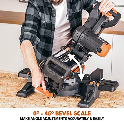 Evolution R255SMSDB+ Power Tools R255Sms-Db+ 10-Inch Dual Bevel Sliding Miter Saw Multi-Material, Multipurpose Cutting Cuts Metal thumb #8