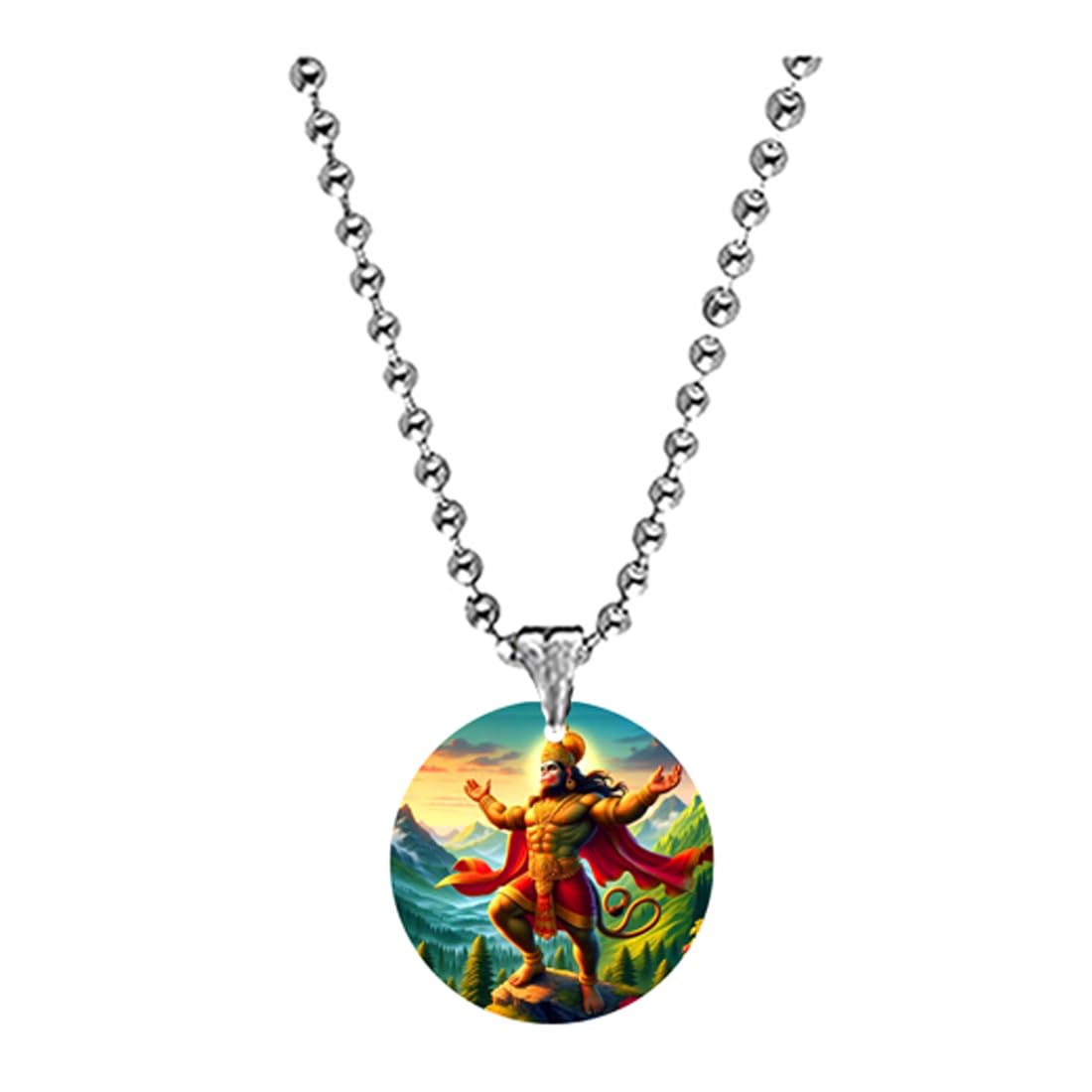 Lord Ajinay Maruti Bead Chain Acrylic Pendant for Men Women Religious Spiritual Hindu Devotional Gift Lightweight Adjustable Chain-image-7