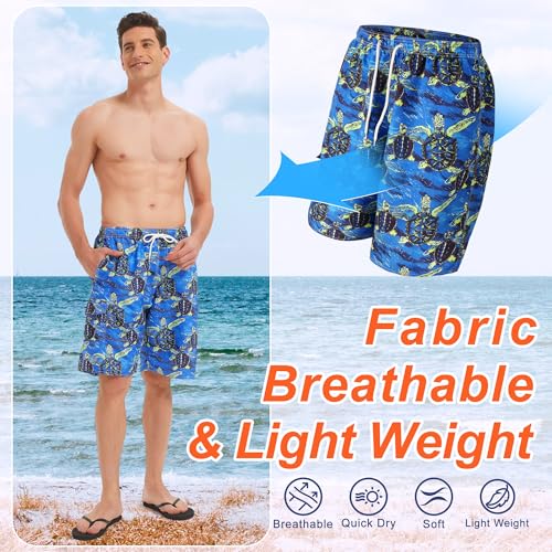 Image of Mens Swimming Trunks Swim Trunks Quick Dry Swim Shorts with Mesh Lining Funny Swimwear Bathing Suits